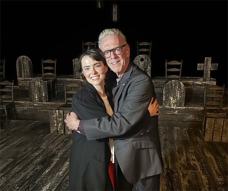 Zoey Deutch & Acting Coach & Movement Director Jean-Louis Rodrigue at Our Town on Broadway